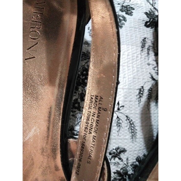 merona sandals Black Open Toed Target Size 9 - Picture 5 of 7